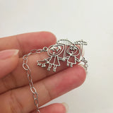 Kid's Drawing Bracelet Stainless Steel Personalized Mom Jewelry