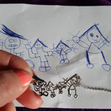 Kid's Drawing Bracelet Stainless Steel Personalized Mom Jewelry