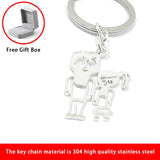 Personalized Children's Drawing Keychain - Custom Name Keyring