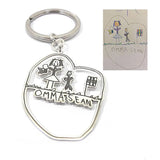 Personalized Children's Drawing Keychain - Custom Name Keyring