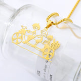 Kids Art Necklace Custom Pendant Stainless Steel