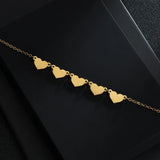 Customized Stainless Steel Heart Round Name Bracelet