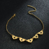 Customized Stainless Steel Heart Round Name Bracelet