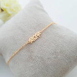 Chinese Pendant Name Bracelet Stainless Steel Personalized Women Jewelry