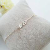 Chinese Pendant Name Bracelet Stainless Steel Personalized Women Jewelry