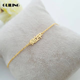 Chinese Pendant Name Bracelet Stainless Steel Personalized Women Jewelry