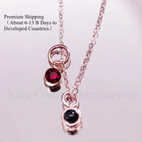 Circl Projection Necklace with Birthday Stone Pendant