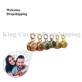 925 Silver Circle Pendant Beads Personalized Photo Projection Jewelry