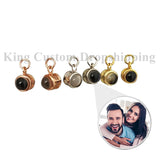 925 Silver Circle Pendant Beads Personalized Photo Projection Jewelry