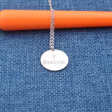 Circle-Cross Personalized Name Necklace