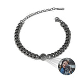 Circle Pendant Photo Bracelet Memorial Gift