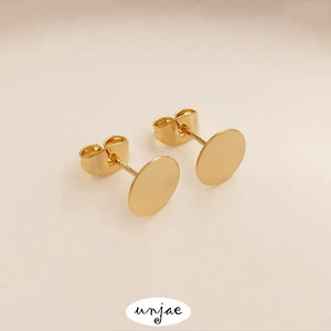 14K Disc S925 Silver Hanging Earring DIY Jewelry Material