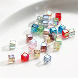 Colorful Aurora Square Sugar Crystal Beads DIY Bracelet Necklace Material