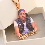 Colorful Personalized Kids Family Photo Necklace Nameplate Jewelry