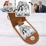 Personalized Memorial Keychain Family Portrait Gift