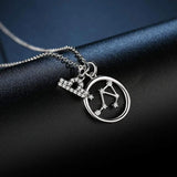 Zodiac Constellation Necklace CZ Astrology Star Choker Birthday