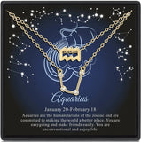 Zodiac Constellation Necklace CZ Astrology Star Choker Birthday
