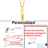 Personalized Coordinate Necklace Pendant, Stainless Steel Couple Jewelry