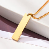 Personalized Coordinate Necklace Pendant, Stainless Steel Couple Jewelry