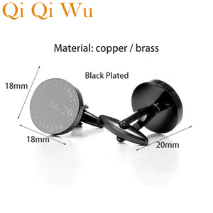 Personalized Mens Cufflinks Engraved Name Initials French Shirt Cufflink