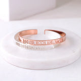 Coordinates Bracelet Personalized Bangle Rose Stainless Steel Jewelry