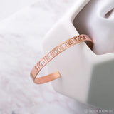 Coordinates Bracelet Personalized Bangle Rose Stainless Steel Jewelry