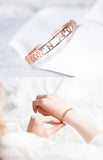 Custom Coordinates Cuff Bracelet Roman Numeral Date Bangle