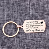 Personalized Lover's Name Keyrings Stainless Steel Pendant Bag Charms