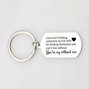 Personalized Lover's Name Keyrings Stainless Steel Pendant Bag Charms