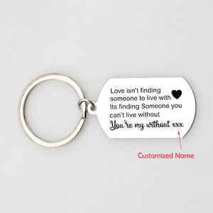 Personalized Lover's Name Keyrings Stainless Steel Pendant Bag Charms