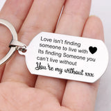 Personalized Lover's Name Keyrings Stainless Steel Pendant Bag Charms