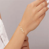 Personalized Couple Name Bracelet Stainless Steel Valentines Gift