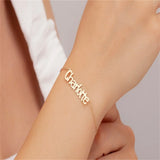 Personalized Couple Name Bracelet Stainless Steel Valentines Gift