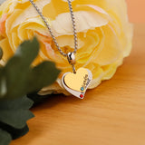 Couple Names Necklace Heart Pendant Necklaces with Birthstone Women Jewelry