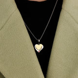 Couple Names Necklace Heart Pendant Necklaces with Birthstone Women Jewelry