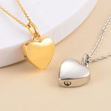 Engravable Heart Cremation Necklace for Ashes