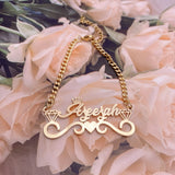 Crown Bracelet Heart Name Bracelet Personalized Jewelry
