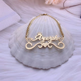 Crown Bracelet Heart Name Bracelet Personalized Jewelry
