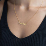 Crown Name Necklace Minimalistic Pendant