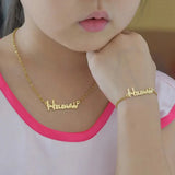 Personalized Crown Name Jewelry Set for Baby Girls Boy Gift