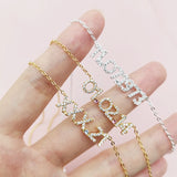 Crystal Birth Year Numeral Necklace with Birthday Stone Pendant