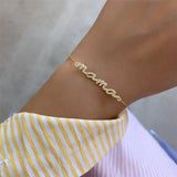 Personalized Crystal Name Bracelet with Diamond for Women