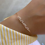 Personalized Crystal Name Bracelet with Diamond for Women