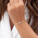 Personalized Crystal Name Bracelet with Diamond for Women