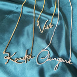 Crystal Name Letter Necklace Women Diamond