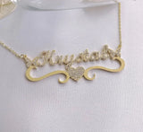 Personalized Butterfly Heart Necklace