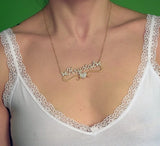 Personalized Butterfly Heart Necklace