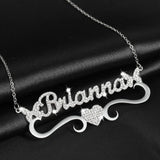 Personalized Butterfly Heart Necklace