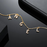 Crystal Name Necklaces for Women Personalized 9mm Letters Necklace