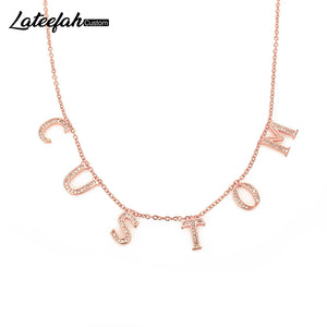 Crystal Pendant Necklace Stone Chain Zirconia Necklaces Women